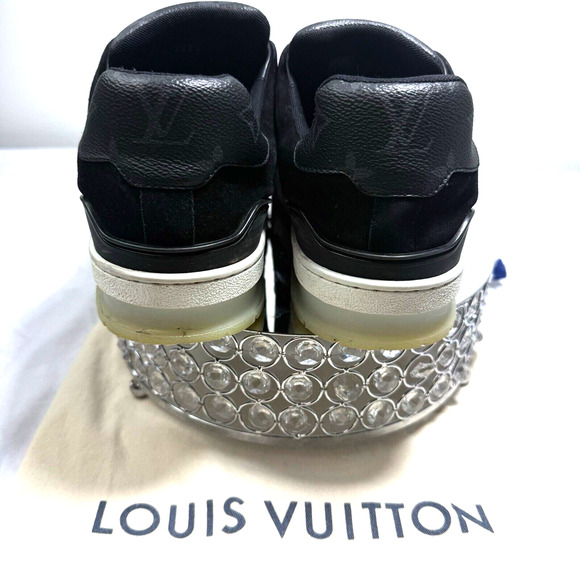 Louis Vuitton LV Trainer Low 'Black Monogram' Sneakers – Size 9 US / 42 EU - Picture 5 of 10